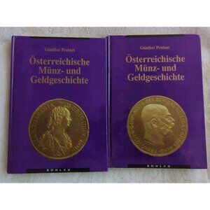 Osterreichische Munz-und Geldgeschichte Austrian Numismatics HC 2 Vols 1994 Vtg
